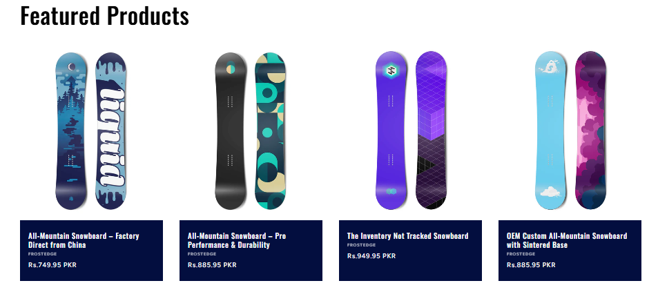 FrostEdge – Modern Snowboarding  Design